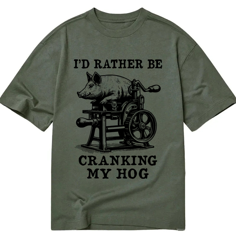 Tokyocanvas Rather Be Cranking My Hog Classic T-Shirt