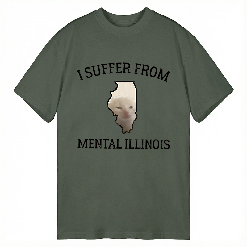 Tokyocanvas Mental Illinois Depressed Cat Classic T-Shirt