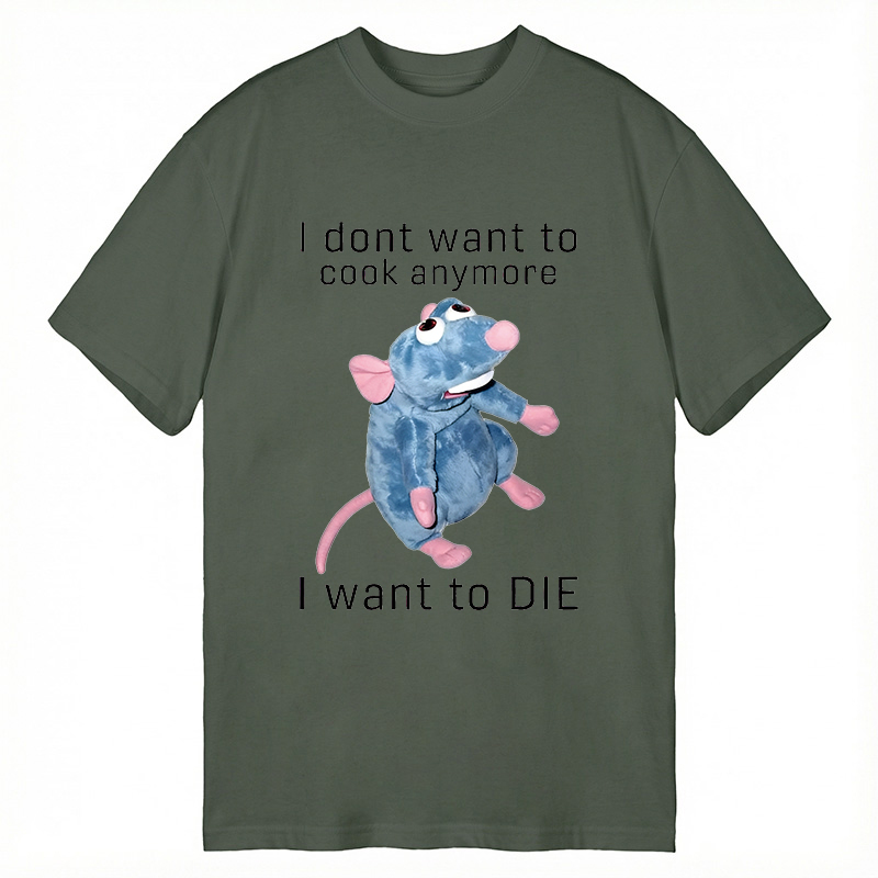 Tokyocanvas I Don't Want To Cook Anymore I Want To Die Rat Classic T-Shirt