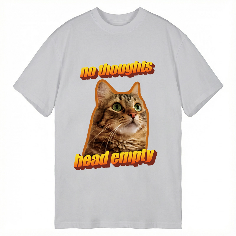 Tokyocanvas No Thoughts Head Empty Cat Meme Classic T-Shirt