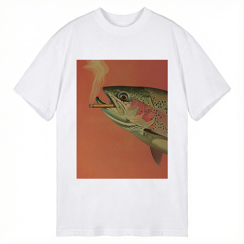 Tokyocanvas Trout Smoking A Cigarette Classic T-Shirt