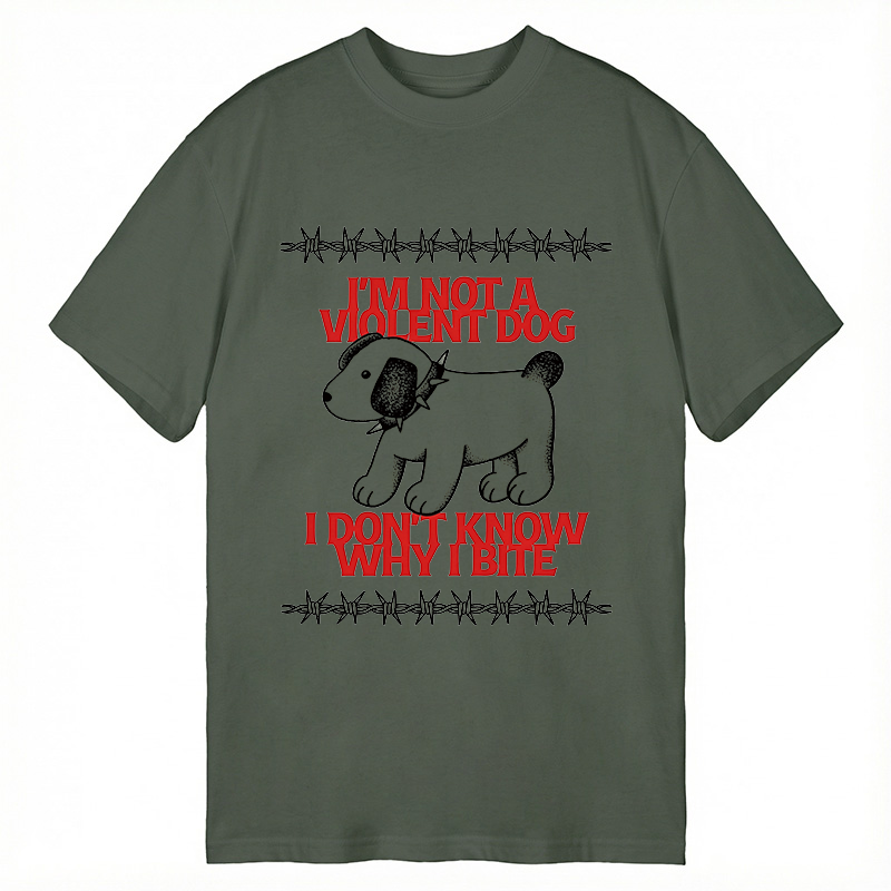 Tokyocanvas I'm Not A Violent Dog I Don't Know Why I Bite Classic T-Shirt