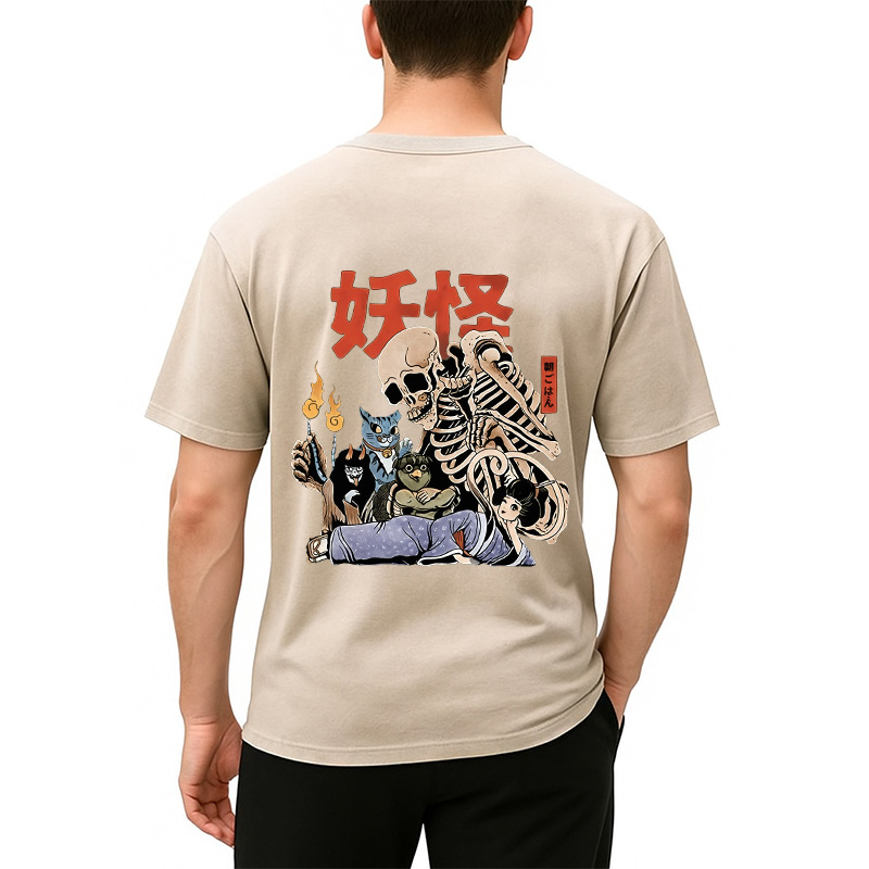 Tokyocanvas The Yokai Club Back Washed T-Shirt