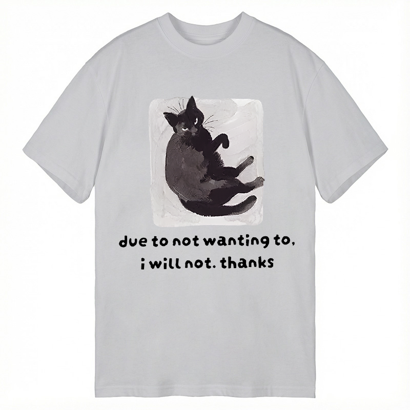 Tokyocanvas Cat Says No Thanks Funny Classic T-Shirt