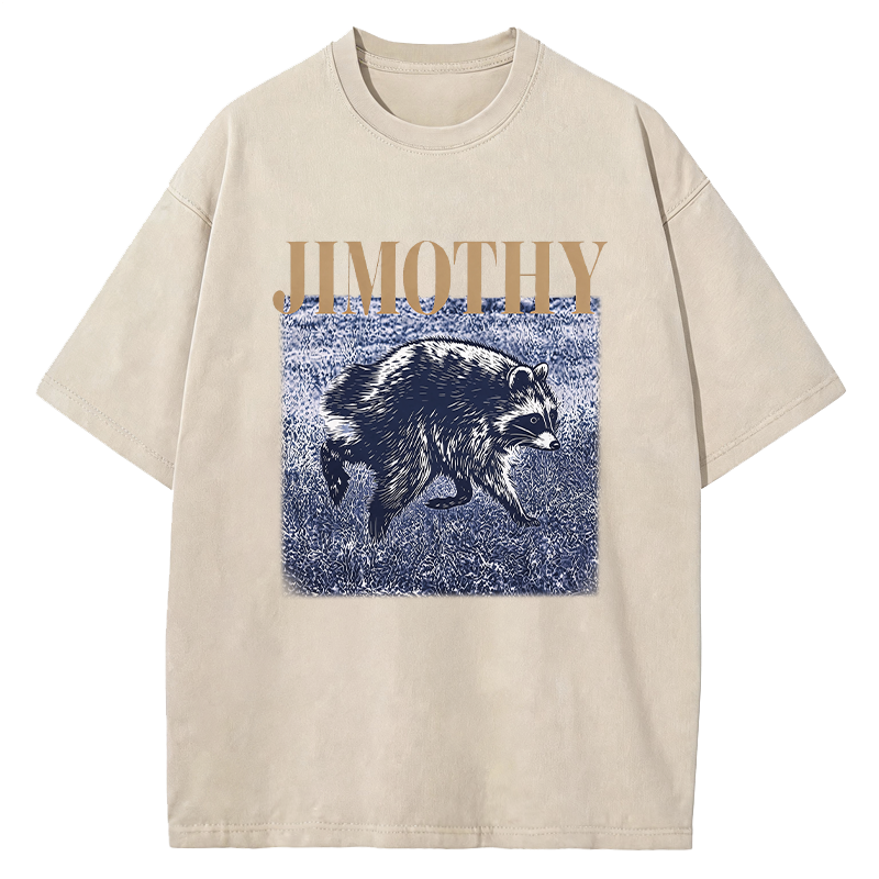 Tokyocanvas Vintage Jimothy Raccoon Washed T-Shirt