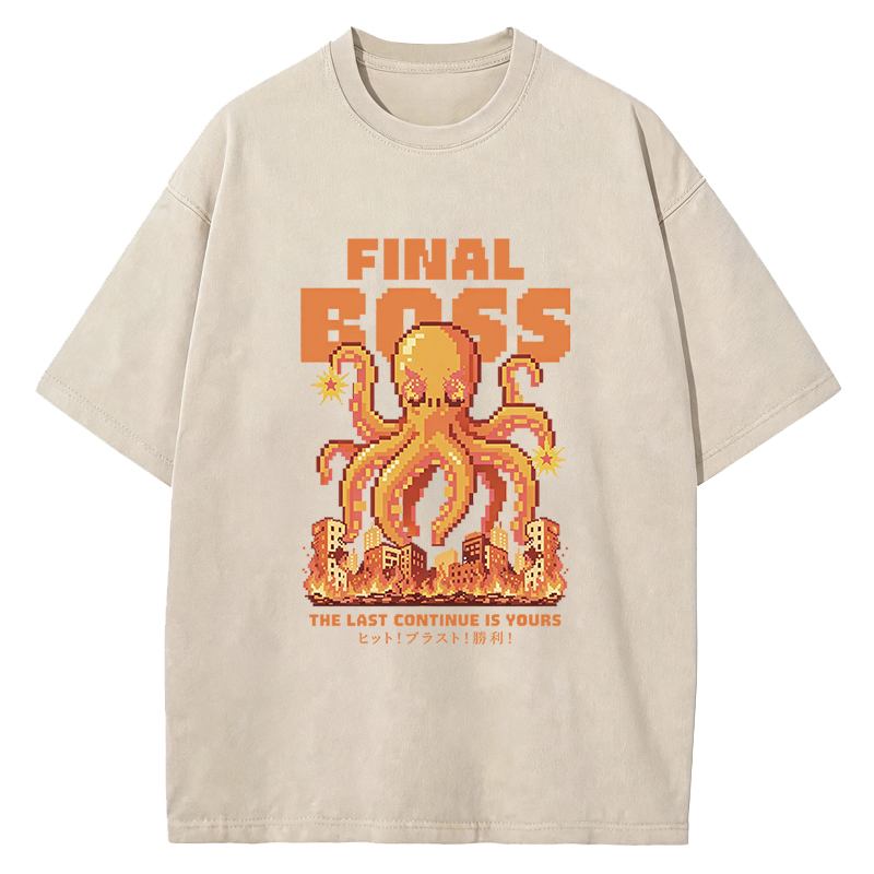 Tokyocanvas Final Boss Game Washed T-Shirt
