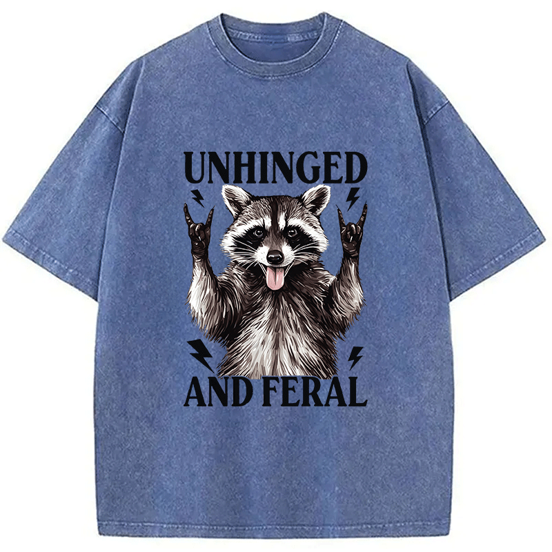 Tokyocanvas Unhinged and Feral Racoon Washed T-Shirt