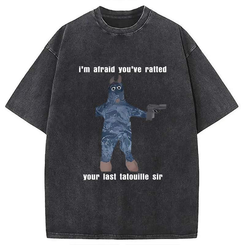 Tokyocanvas I'm Afraid You've Ratted Your Last Tatouille Sir Washed T-Shirt