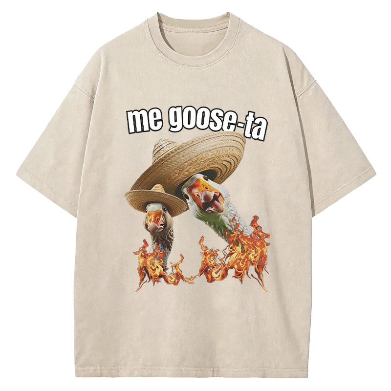 Tokyocanvas Me Goose-ta Washed T-Shirt