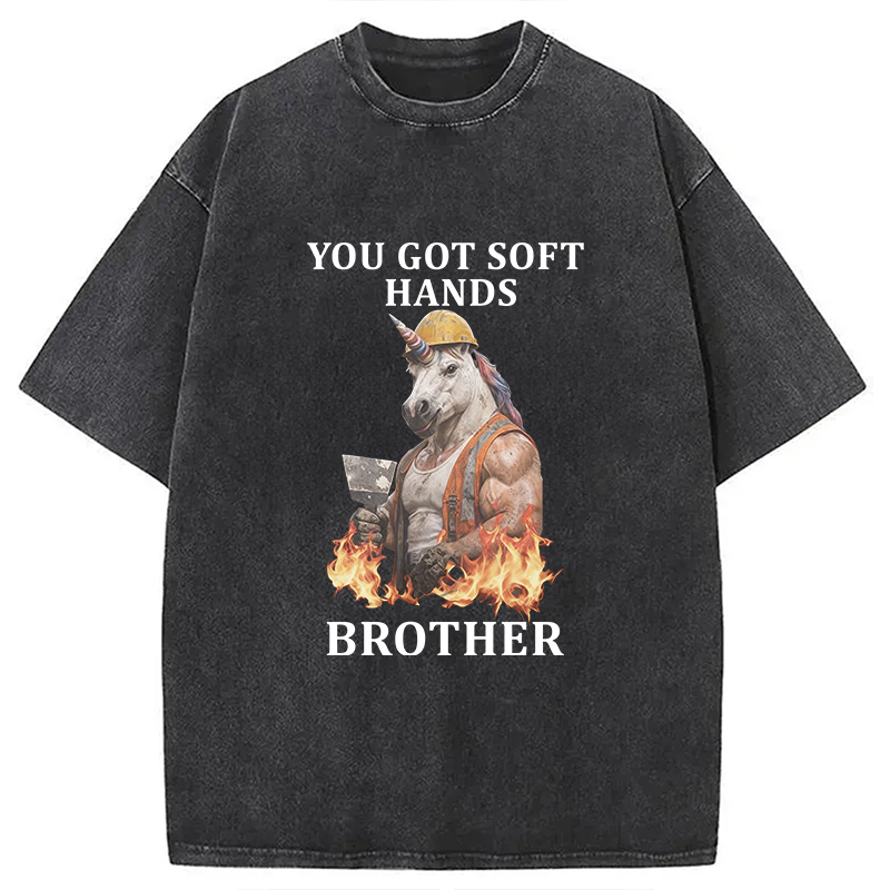 Tokyocanvas You Got Soft Hands Brother Washed T-Shirt