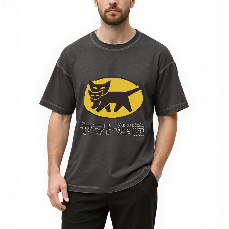 Tokyocanvas Yamato transport Logo Gradient Washed T-Shirt