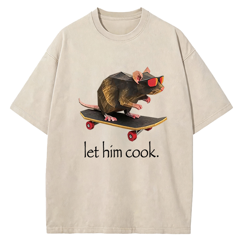 Tokyocanvas Rat Skateboard Cook Washed T-Shirt