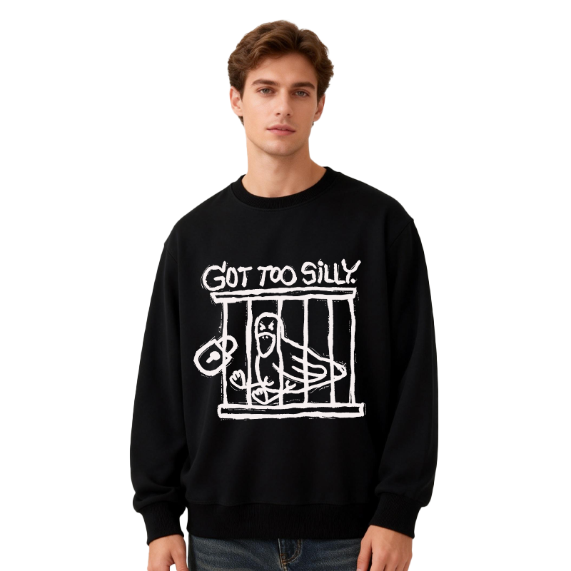 Tokyocanvas Lock Up A Stupid Goose Classic Sweatshirt
