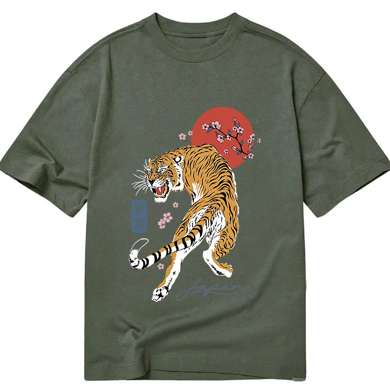 Tokyocanvas Tiger Blossom Japanese Sakura Classic T-Shirt