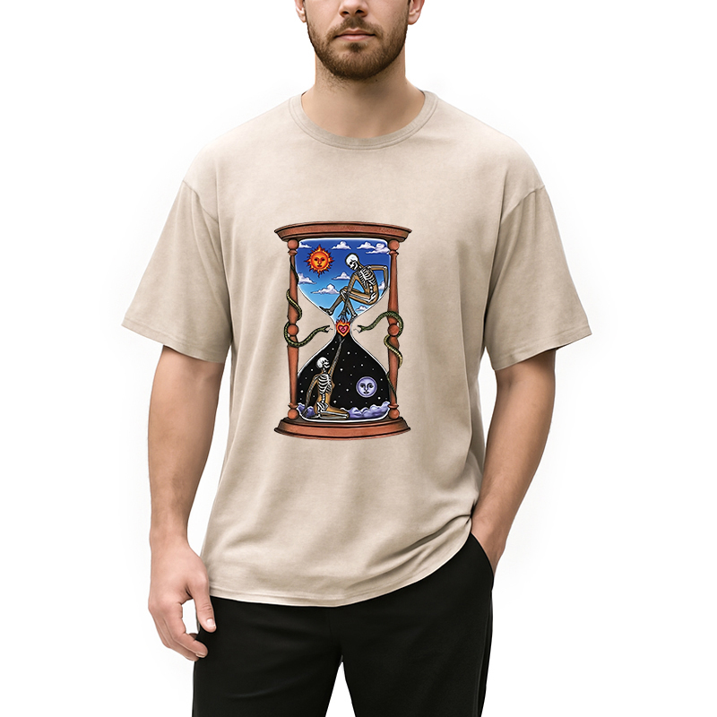 Tokyocanvas Love Fire Hourglass Washed T-Shirt