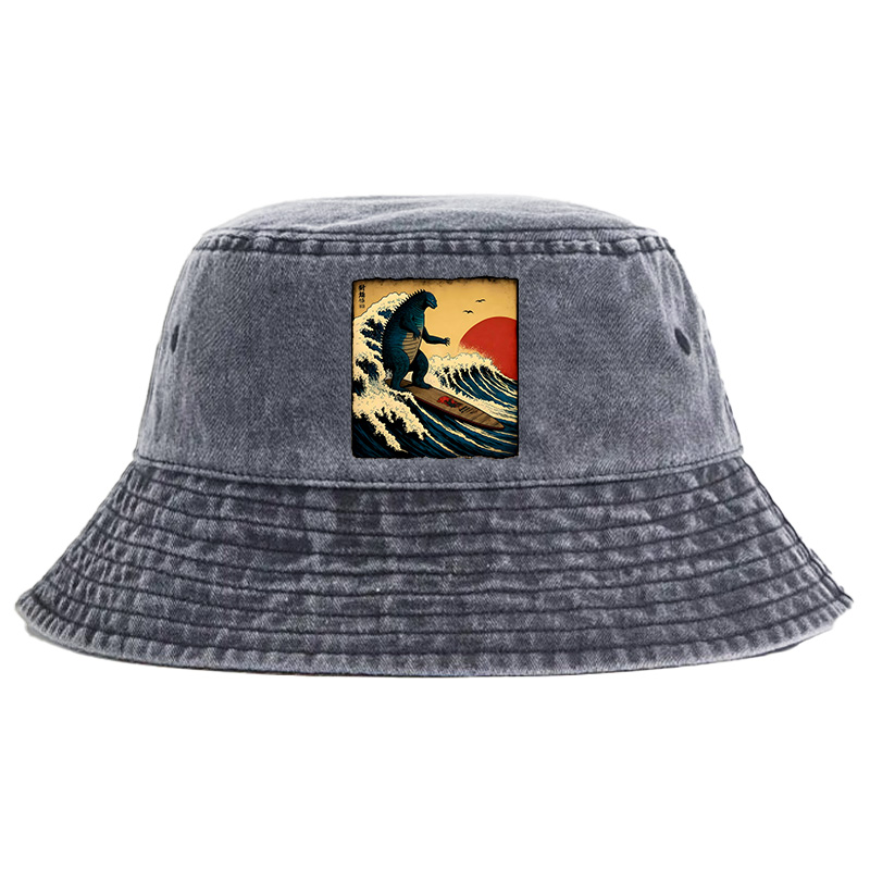 Tokyocanvas The Great Wave Washed Bucket Hat