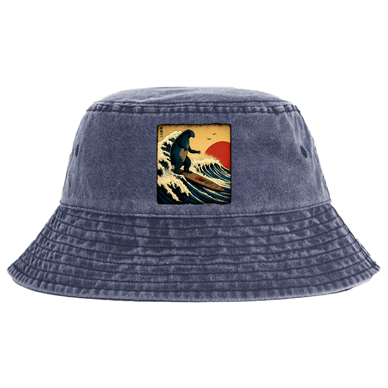 Tokyocanvas The Great Wave Washed Bucket Hat