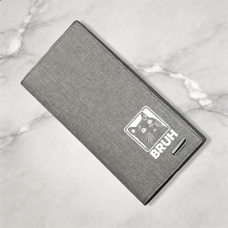 Tokyocanvas BRUH Cat Canvas Wallet