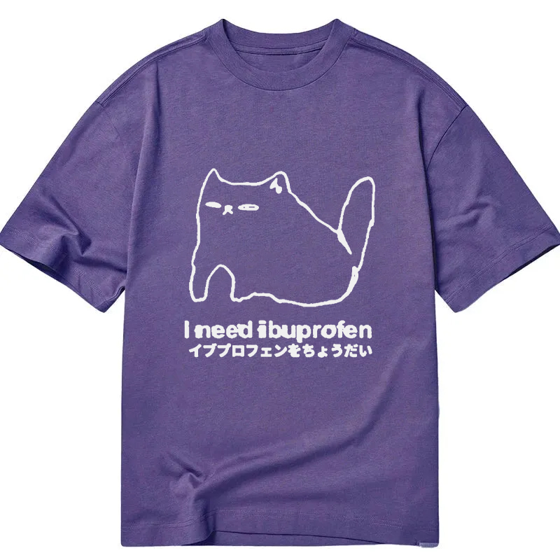 Tokyocanvas I Need Ibuprofen Cat Classic T-Shirt