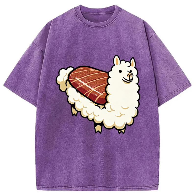 Tokyocanvas Alpaca Sushi Washed T-Shirt