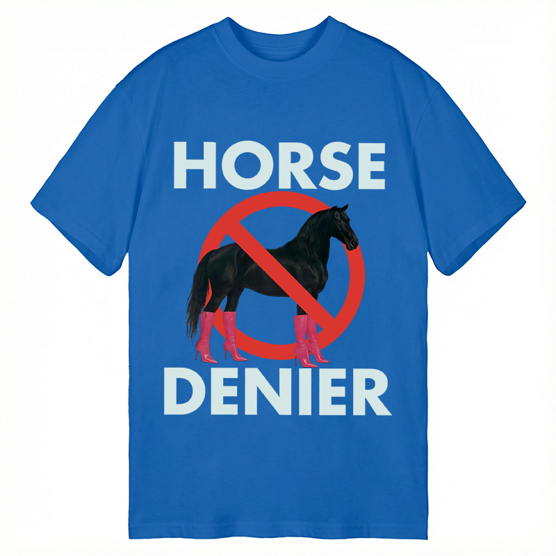 Tokyocanvas Funny High-Heel Noir Horse Denier Classic T-Shirt
