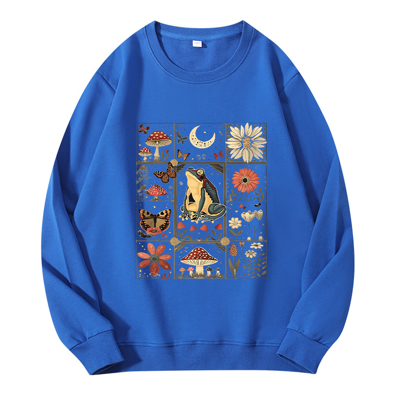 Tokyocanvas Celestial Frog Goblincore Mushroom Classic Sweatshirt
