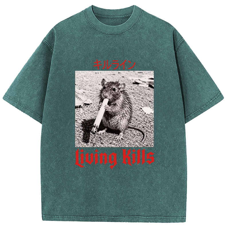Tokyocanvas Living Kills Washed T-Shirt