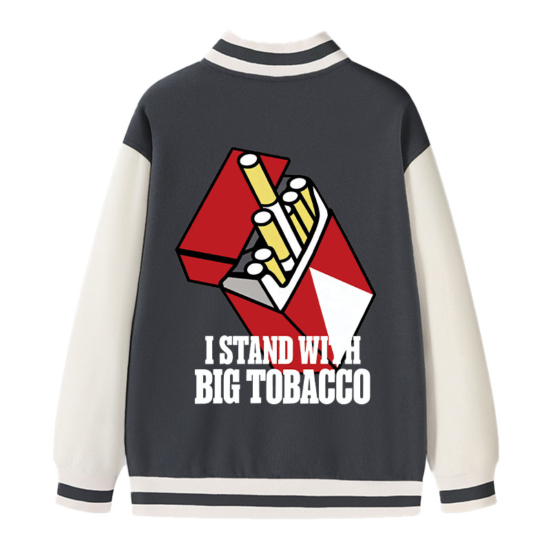 Tokyocanvas I Stand with Big Tobacco Varsity Jacket