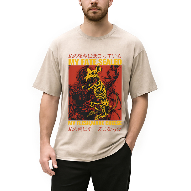 Tokyocanvas Funny Vintage Japanese Rat Washed T-Shirt