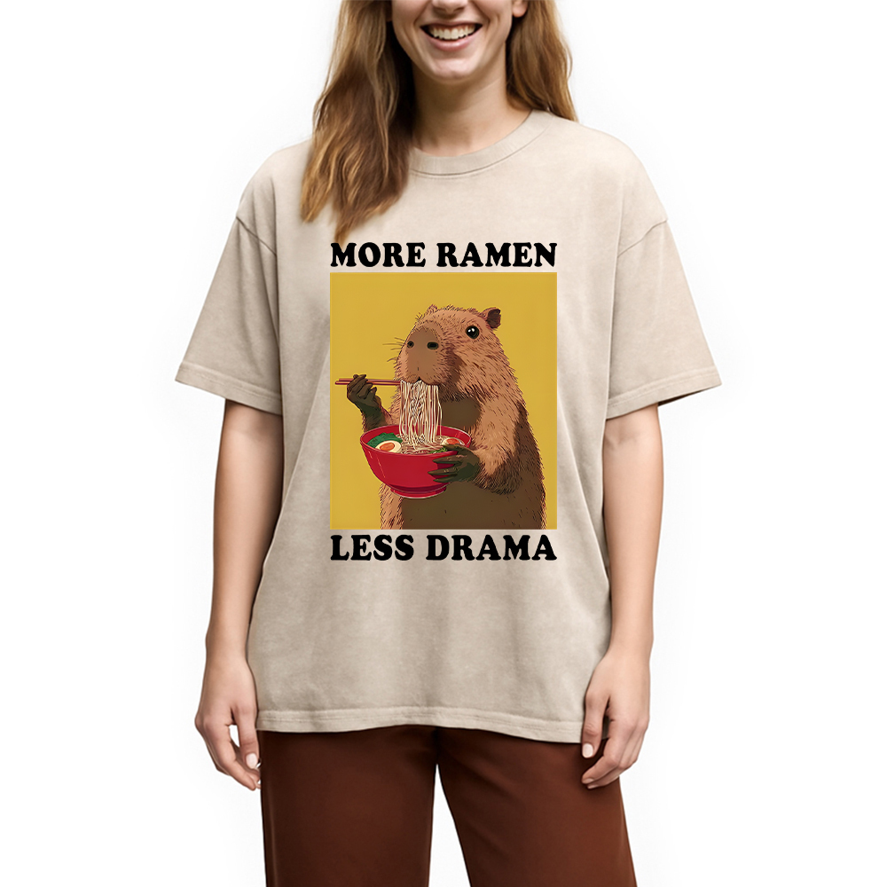 Tokyocanvas Noodles Over Drama Washed T-Shirt