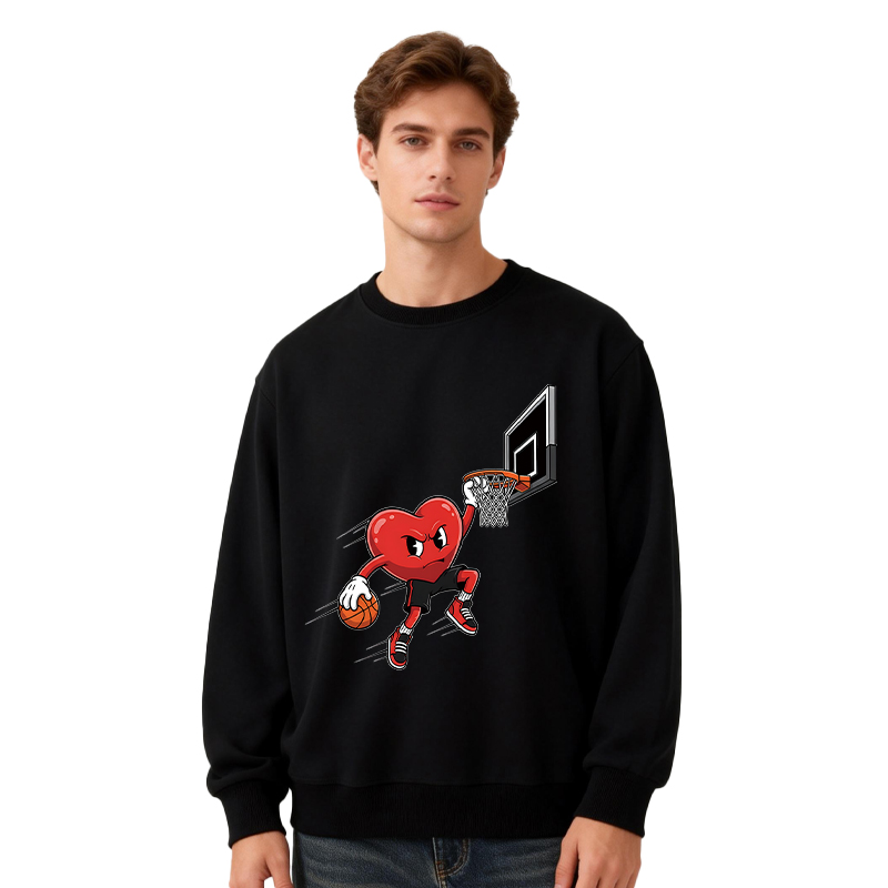 Tokyocanvas Basketball Heart Dunk Valentine Classic Sweatshirt