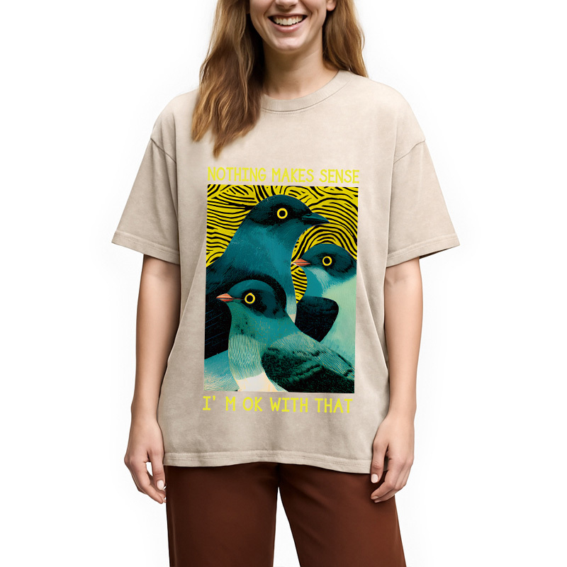 Tokyocanvas Nothing Makes Sense Washed T-Shirt