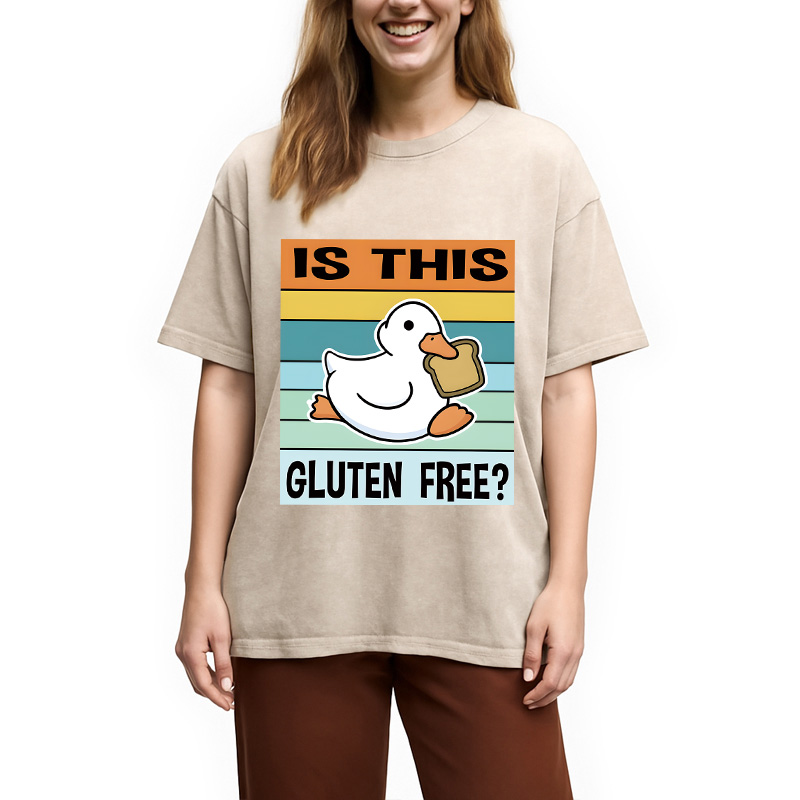 Tokyocanvas Is This Gluten Free Meme Washed T-Shirt