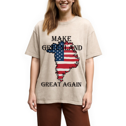 Tokyocanvas Make Greenland Great Again Washed T-Shirt