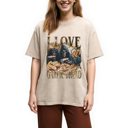Tokyocanvas Gothic Garlic Bread Retro Washed T-Shirt