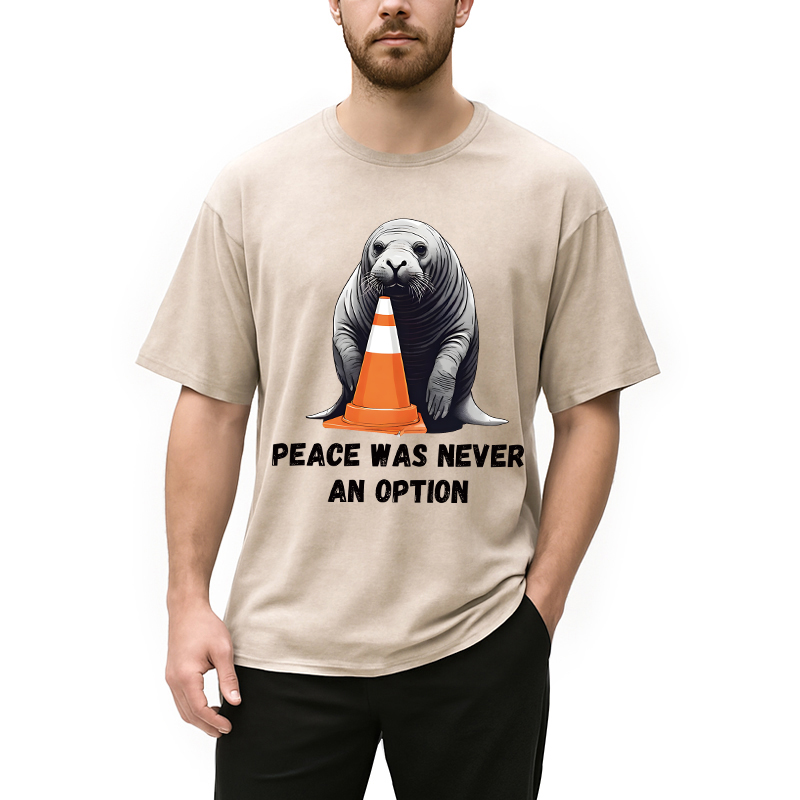 Tokyocanvas Neil the Seal Funny Washed T-Shirt