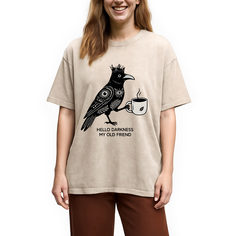 Tokyocanvas Hello Darkness My Old Friend Washed T-Shirt