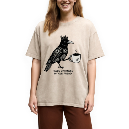 Tokyocanvas Hello Darkness My Old Friend Washed T-Shirt