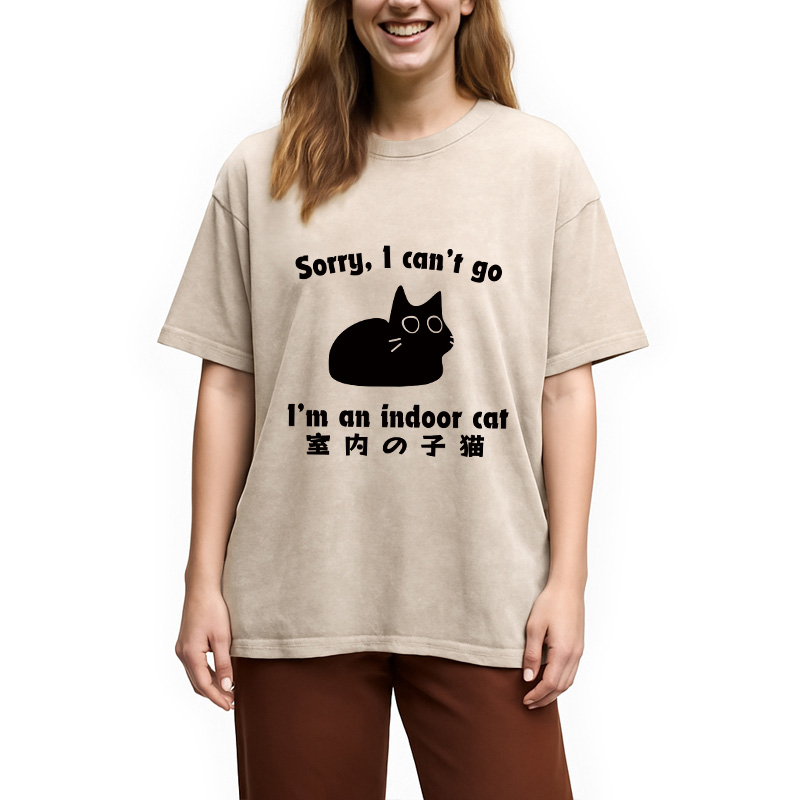 Tokyocanvas Indoor Kitten Washed T-Shirt