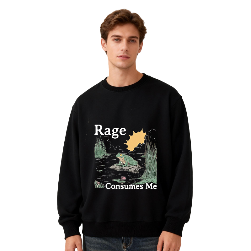 Tokyocanvas Rage Consumes Me Frog Pond Classic Sweatshirt