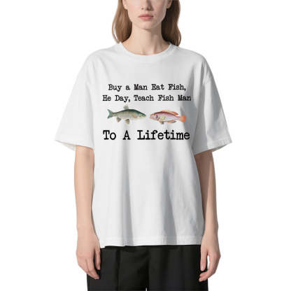 Tokyocanvas Buy a Man Eat Fish Classic T-Shirt