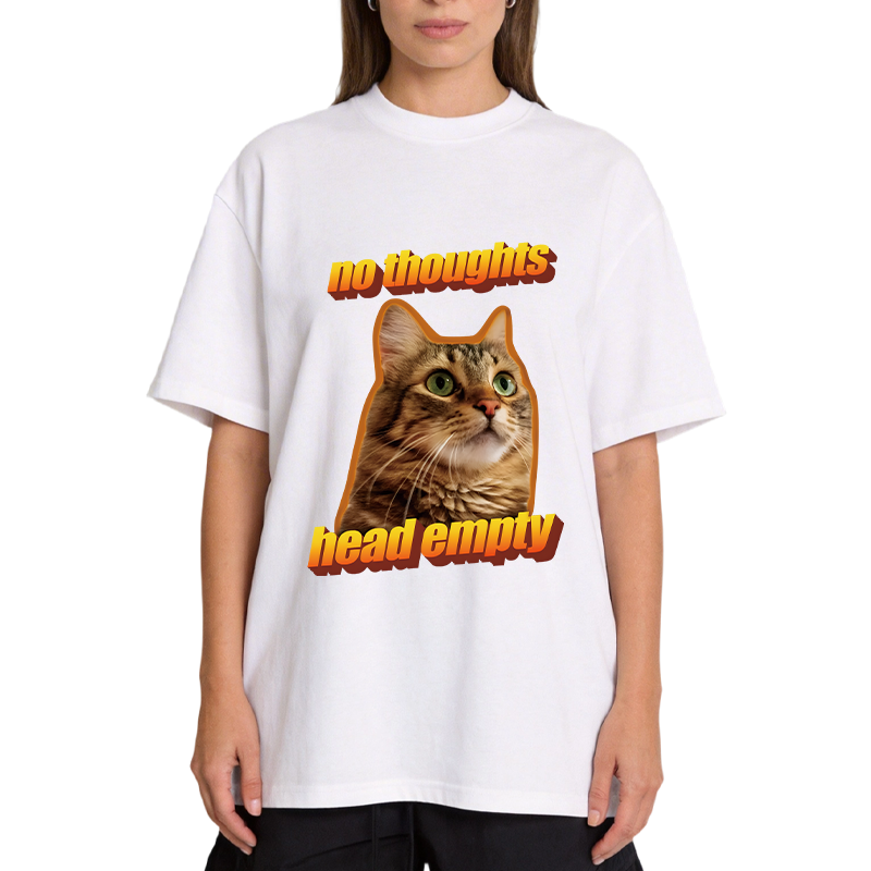 Tokyocanvas No Thoughts Head Empty Cat Meme Classic T-Shirt