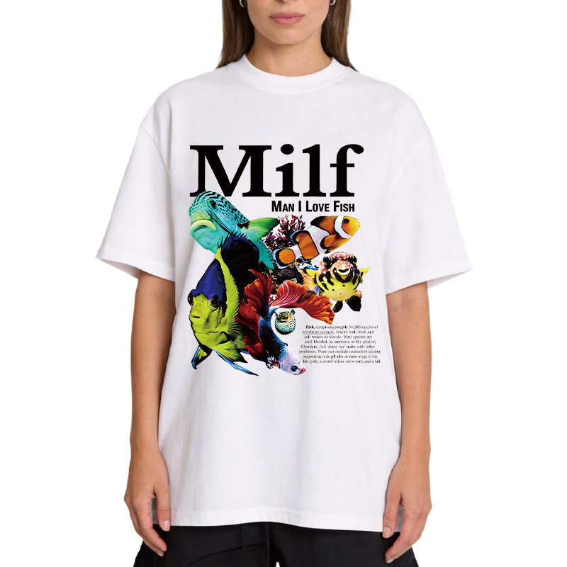 Tokyocanvas Man I Love Fish Vintage Meme Classic T-Shirt