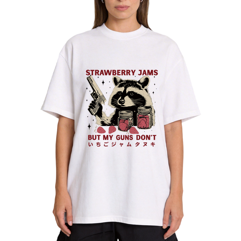 Tokyocanvas Strawberry Jams Funny Raccoon Classic T-Shirt
