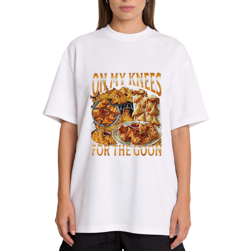 Tokyocanvas On My Knees Funny Crab Rangoon Meme Classic T-Shirt