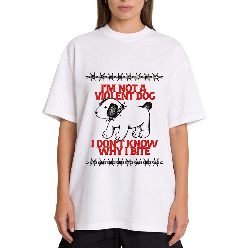 Tokyocanvas I'm Not A Violent Dog I Don't Know Why I Bite Classic T-Shirt