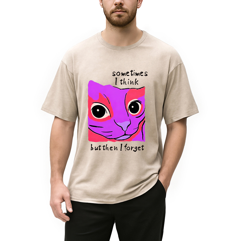 Tokyocanvas Geometric Style Leopard Washed T-Shirt