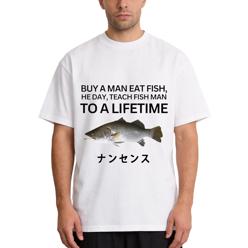 Tokyocanvas Buy a Man Eat Fish Classic T-Shirt