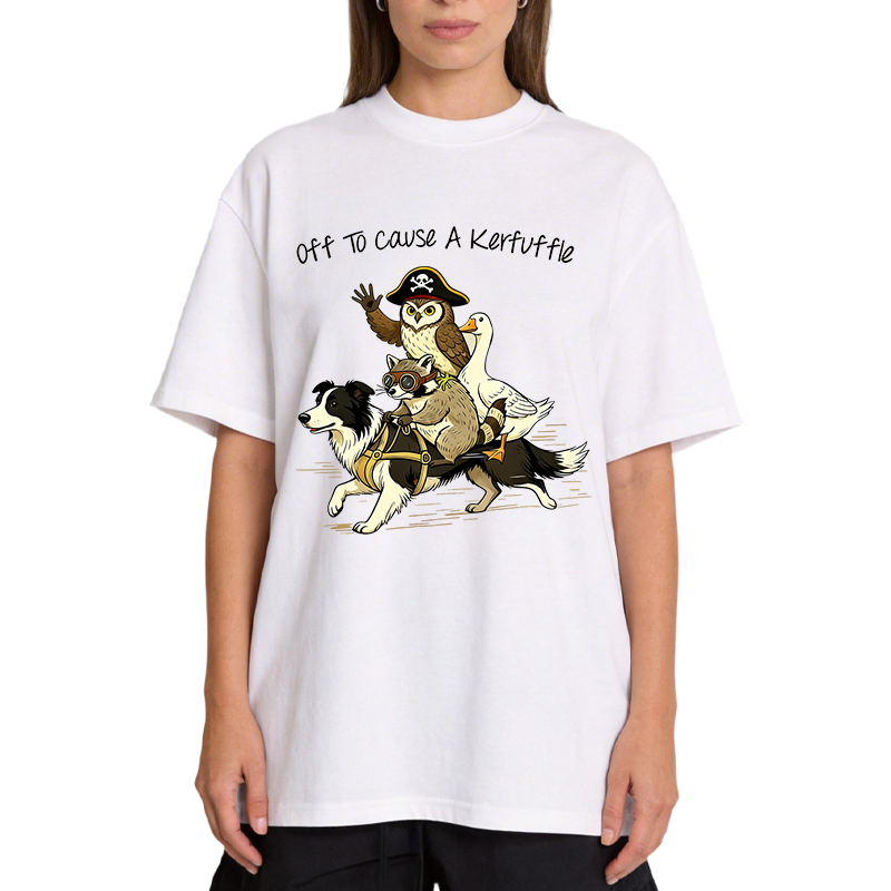 Tokyocanvas Off To Cause A Kerfuffle Funny Animal Group Meme Classic T-Shirt
