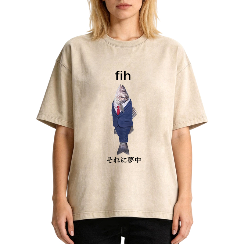 Tokyocanvas Stupid Fih Washed T-Shirt